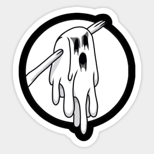 Black metal marshmallow Sticker